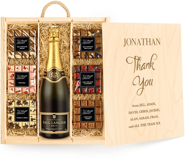 Gifts For Teacher's Large Personalised Chocolate Tasting Experience With Champagne